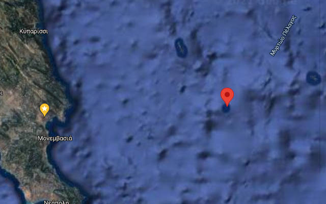 vithisi ploiou anoixta Monemvasias