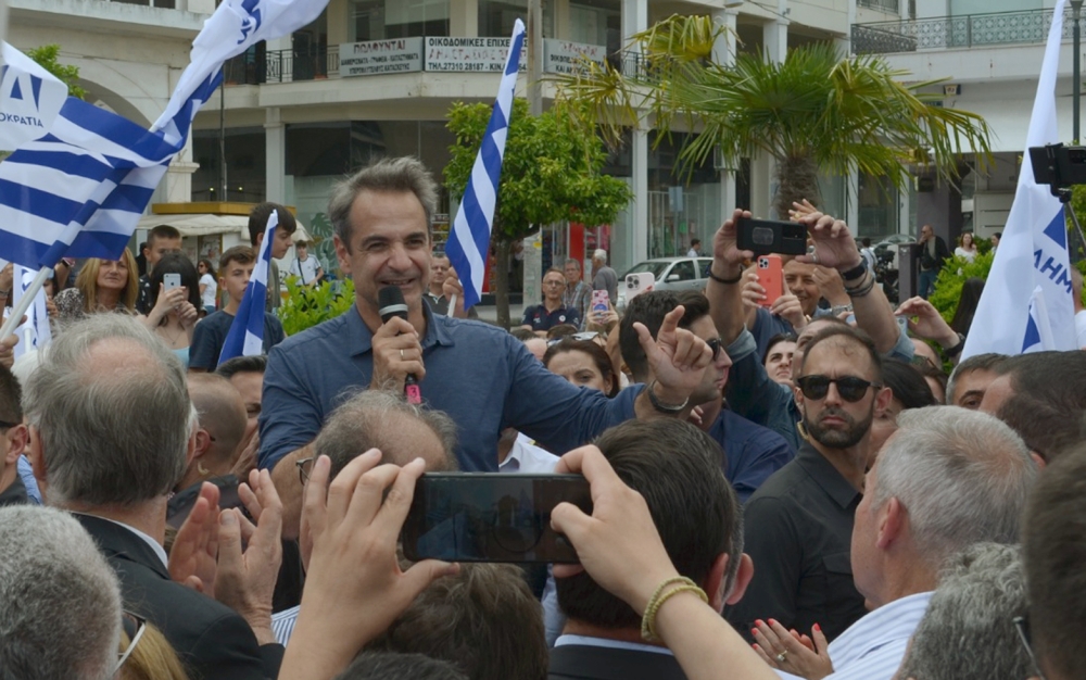 Αποθεωτική υποδοχή για τον Κυρ. Μητσοτάκη στη Σπάρτη