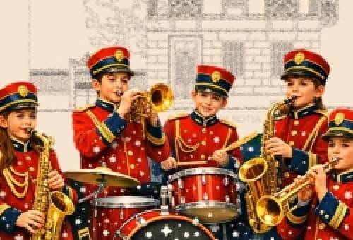 Χριστουγεννιάτικες μελωδίες από τη μπαντίνα της Φιλαρμονικής Δ. Σπάρτης στην ΠΕΣ