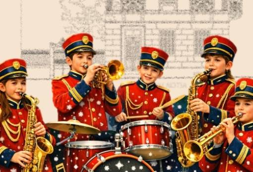 Χριστουγεννιάτικες μελωδίες από τη μπαντίνα της Φιλαρμονικής Δ. Σπάρτης στην ΠΕΣ