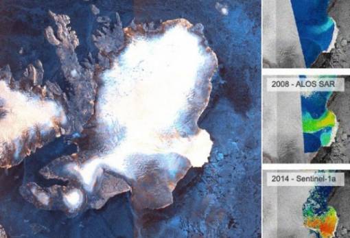 Δορυφόρος της ESA δείχνει μετακίνηση τεράστιων όγκων πάγου
