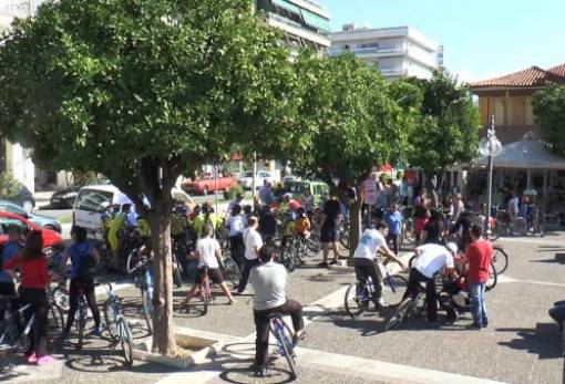 Μια ποδηλατοπορεία ανέδειξε την έλλειψη υποδομών για το ποδήλατο στη Σπάρτη