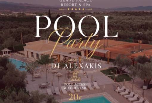 Κυριακή 9 Αυγούστου: Καλοκαιρινό Pool Party στο Mystras Grand Palace Resort & Spa