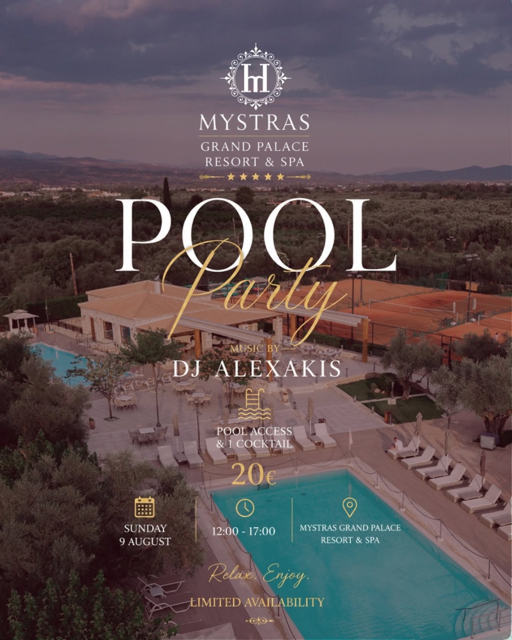 &Kappa;&upsilon;&rho;&iota;&alpha;&kappa;ή 9 &Alpha;&upsilon;&gamma;&omicron;ύ&sigma;&tau;&omicron;&upsilon;: &Kappa;&alpha;&lambda;&omicron;&kappa;&alpha;&iota;&rho;&iota;&nu;ό Pool Party &sigma;&tau;&omicron; Mystras Grand Palace Resort &amp; Spa