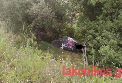 Όχημα βγήκε εκτός δρόμου στην ΕΟ Σπάρτης-Γυθείου
