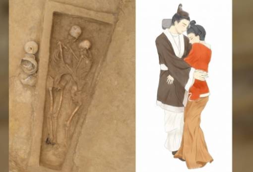 To ζευγάρι που μένει αγκαλιασμένο εδώ και 1.500 χρόνια