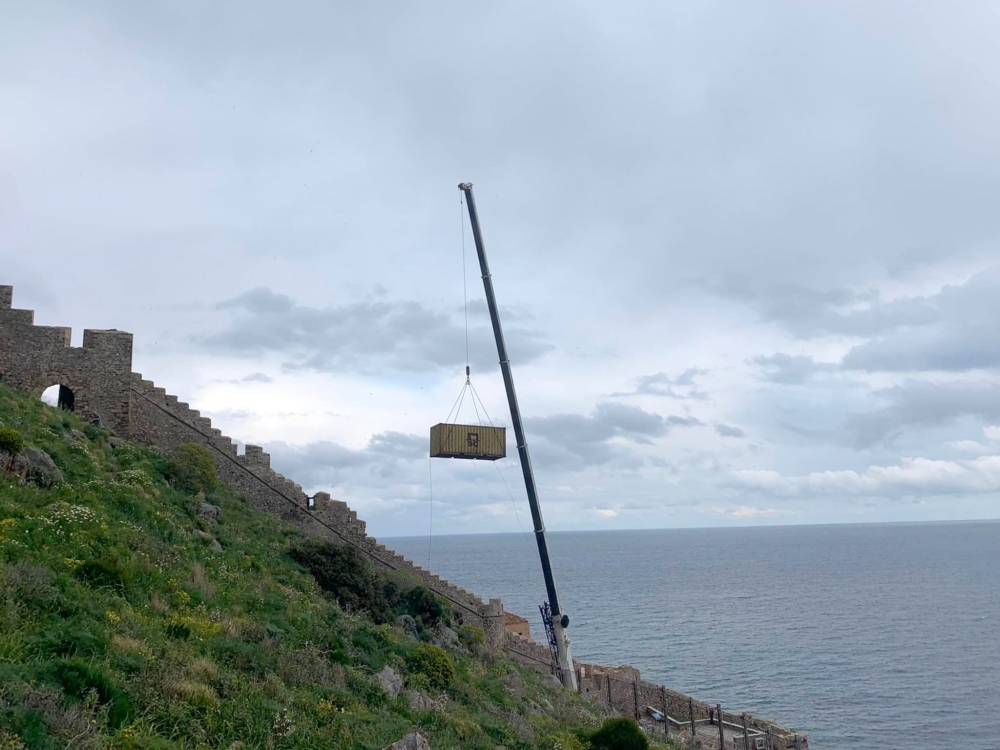 Θωρακίζεται έναντι των βράχων η καστροπολιτεία Μονεμβασίας (ΦΩΤΟ)