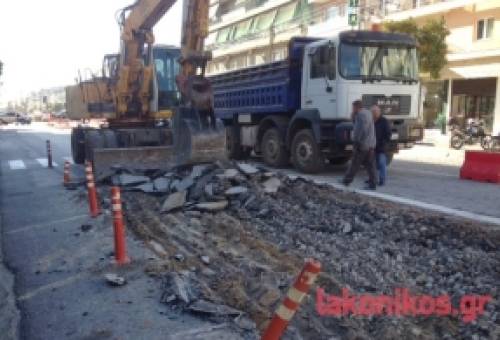 Εκτελούνται εργασίες στην Κωνσταντίνου Παλαιολόγου (ΦΩΤΟ)