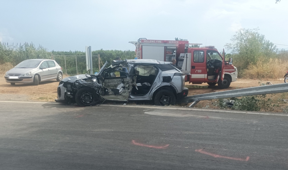 Σφοδρή σύγκρουση οχημάτων στον Βασιλοπόταμο της Σκάλας